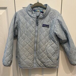 Patagonia Kids Light Blue Quilted Puffer Jacket